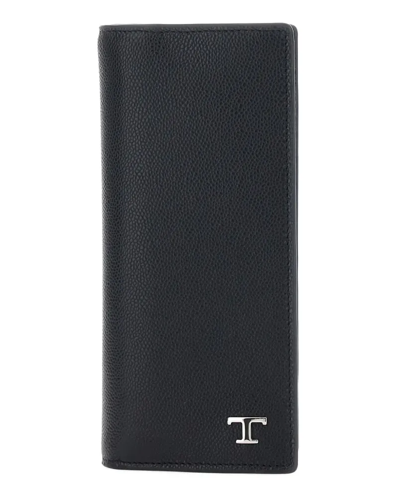 TOD'S pebble-grain logo-detail wallet - Schwarz Schwarz