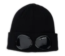 Beanie mit Goggle-Detail - Schwarz