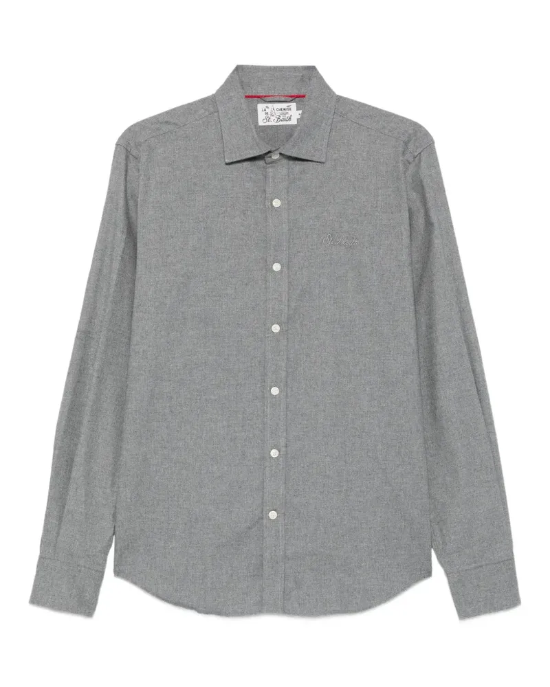 MC2 Saint Barth Seefeld Flanellhemd mit Stickerei - Grau Grau