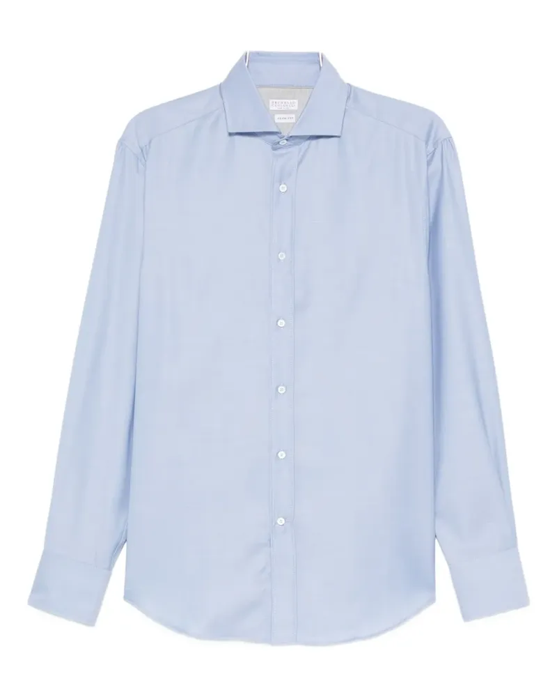 Brunello Cucinelli button-down long-sleeve shirt - Blau Blau