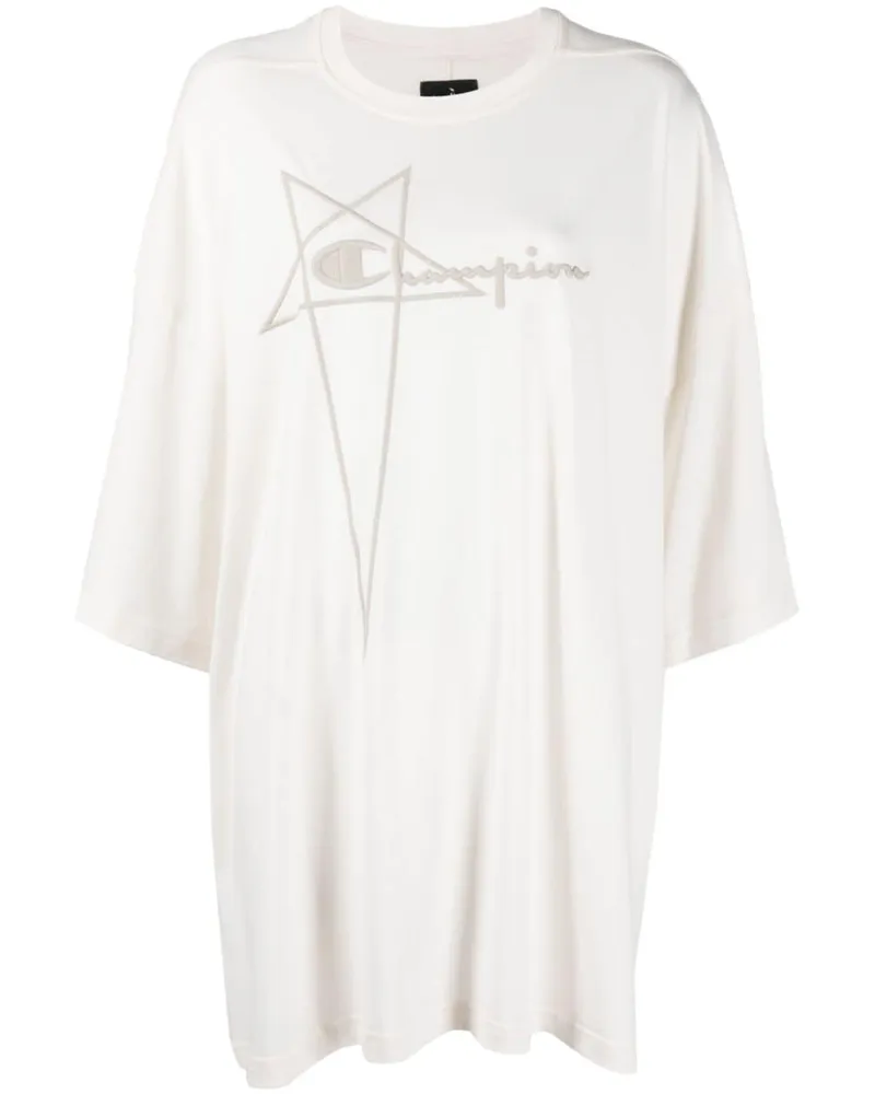 Rick Owens T-Shirt mit Logo-Stickerei - Nude Nude