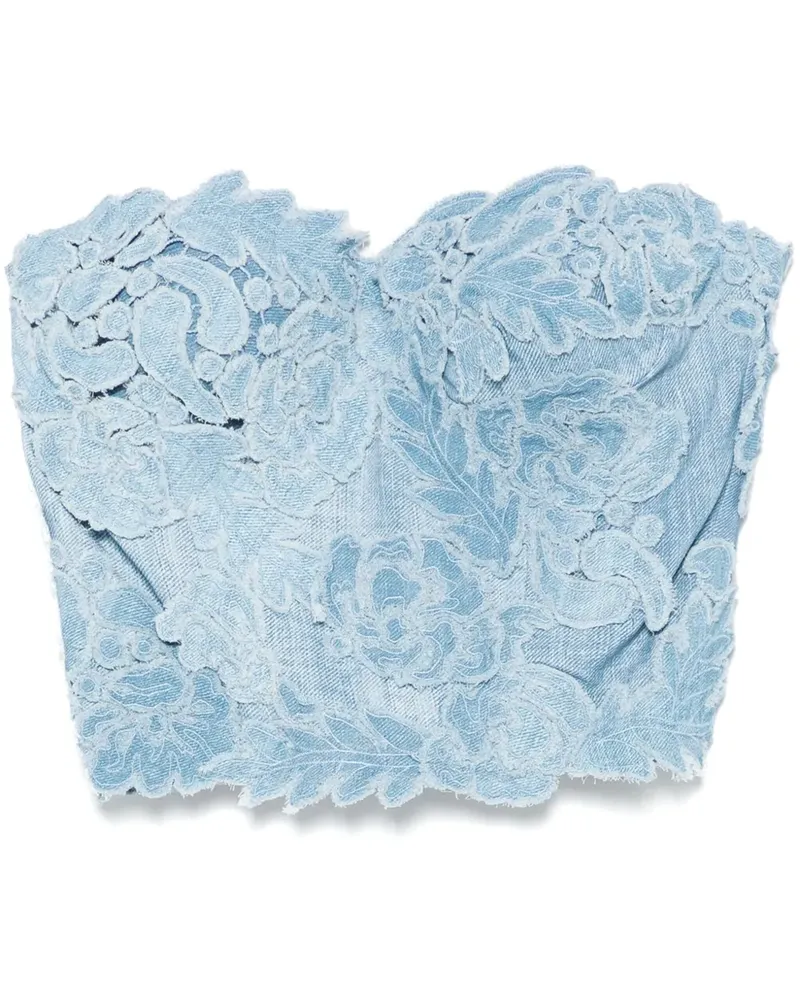 Ermanno Scervino Bustier-Oberteil aus Denim - Blau Blau
