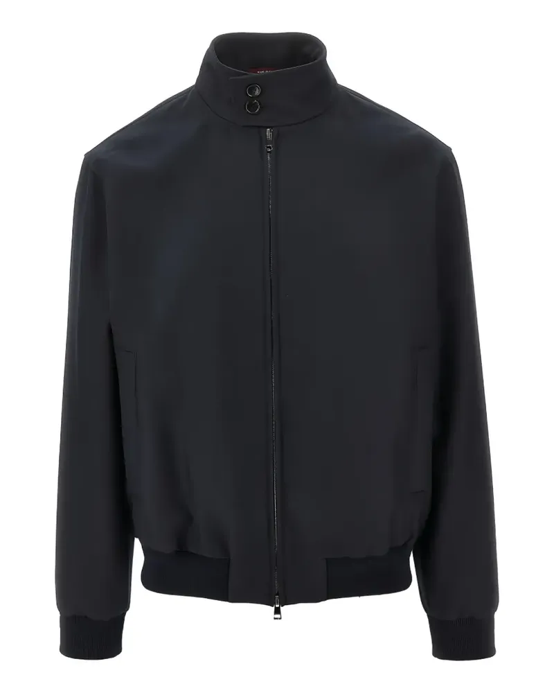 Gucci button-collar zip-up jacket - Blau Blau