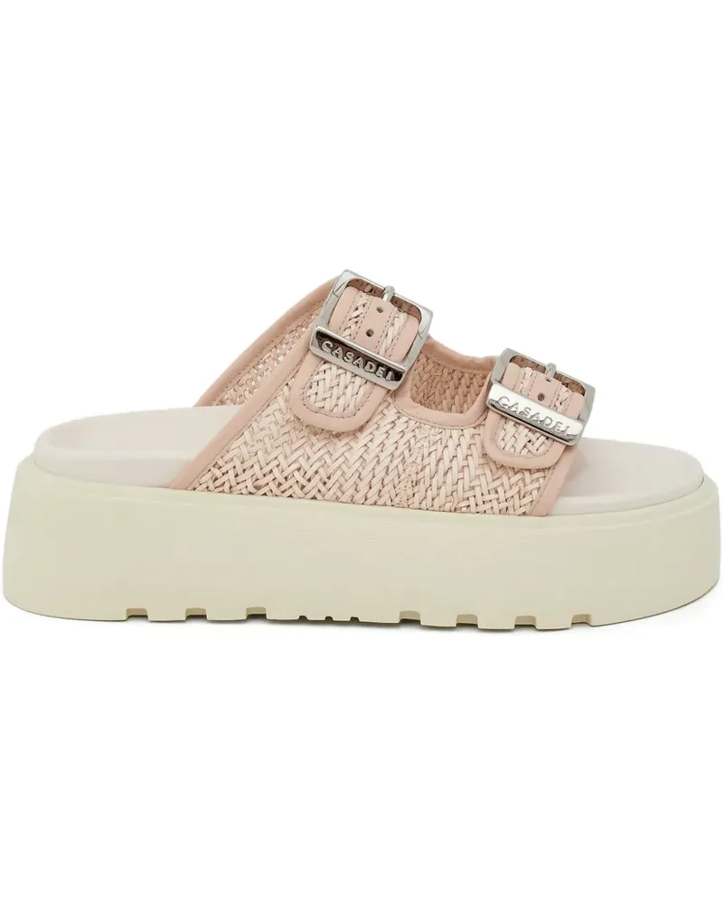 Casadei Birky Ale Plateau-Sandalen mit Schnalle - Rosa Rosa
