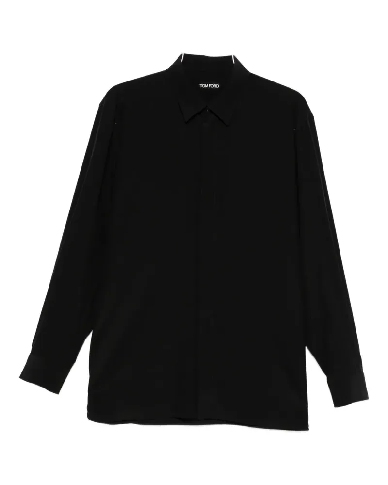 Tom Ford Hemd aus Seide - Schwarz Schwarz