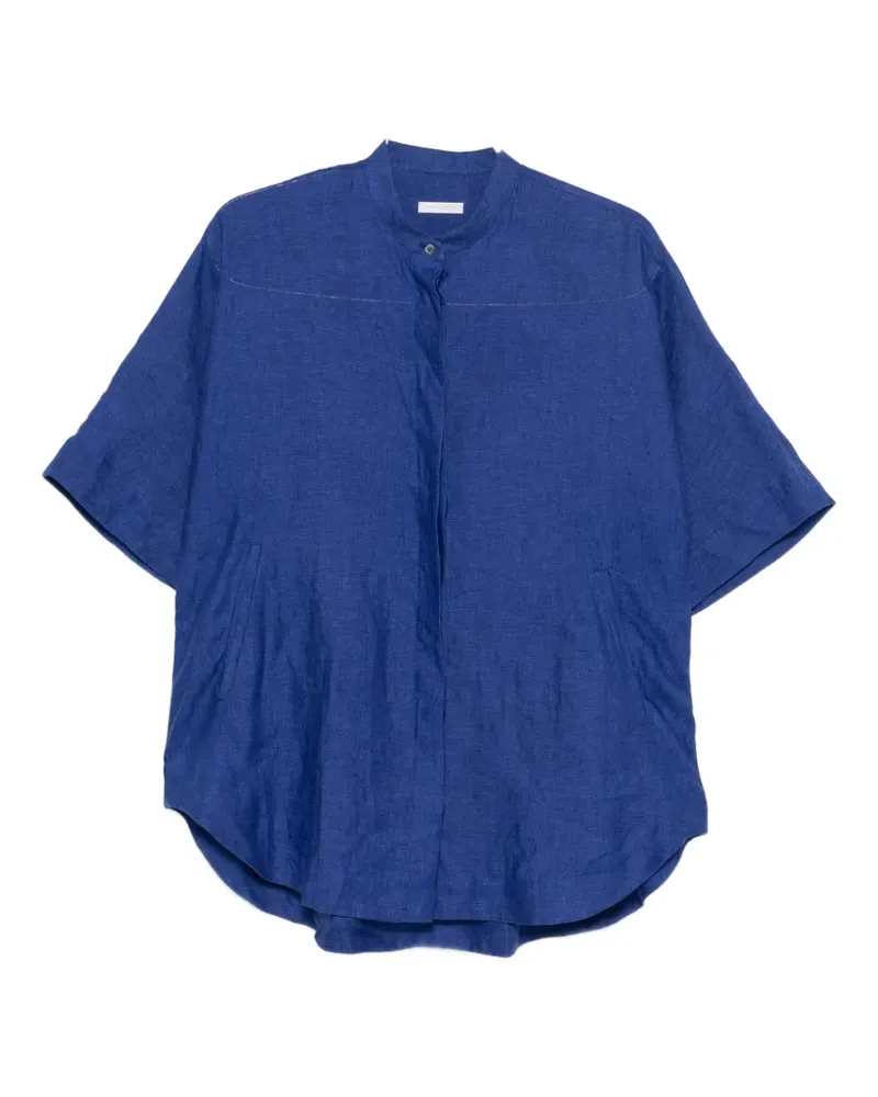 Robert Friedman short-sleeve buttoned blouse - Blau Blau