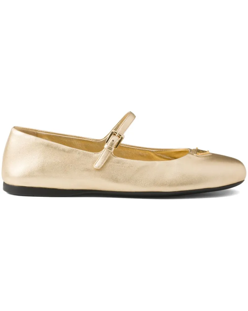 Prada Klassische Ballerinas - Gold Gold