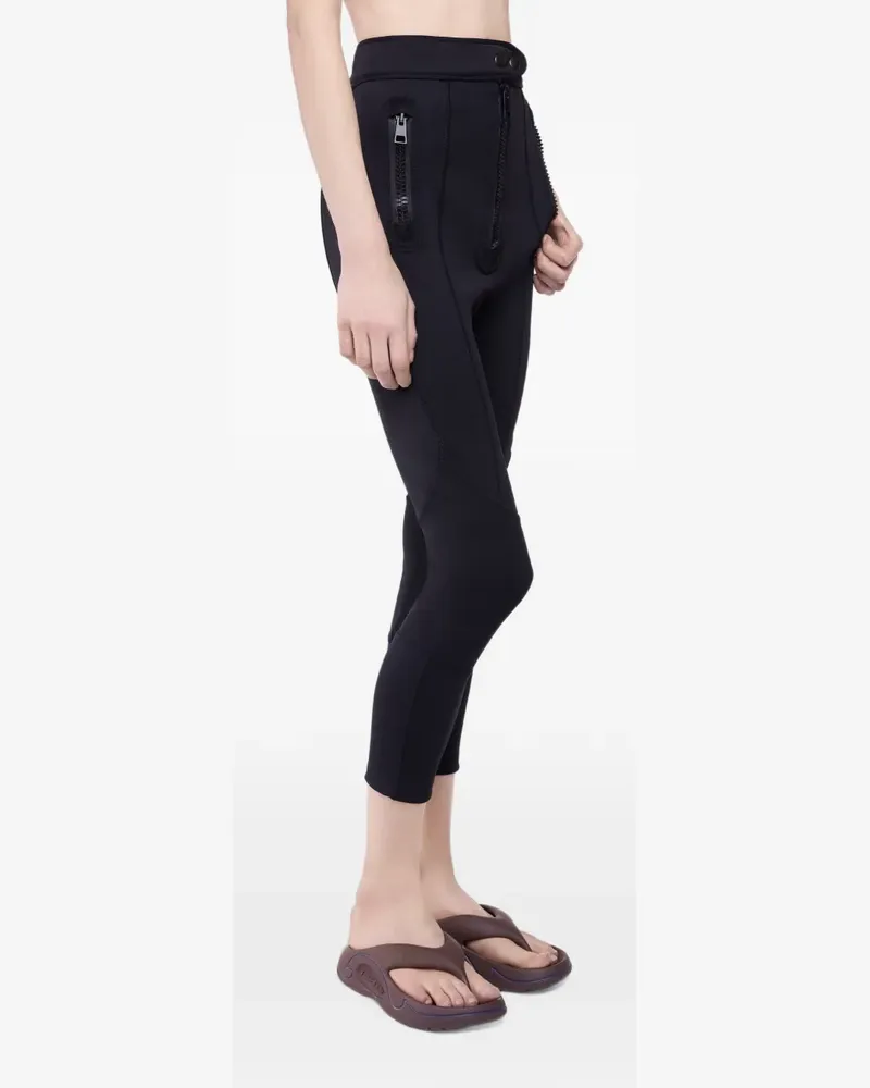 Paco Rabanne Caprihose mit Reißverschlusstasche - Schwarz Schwarz