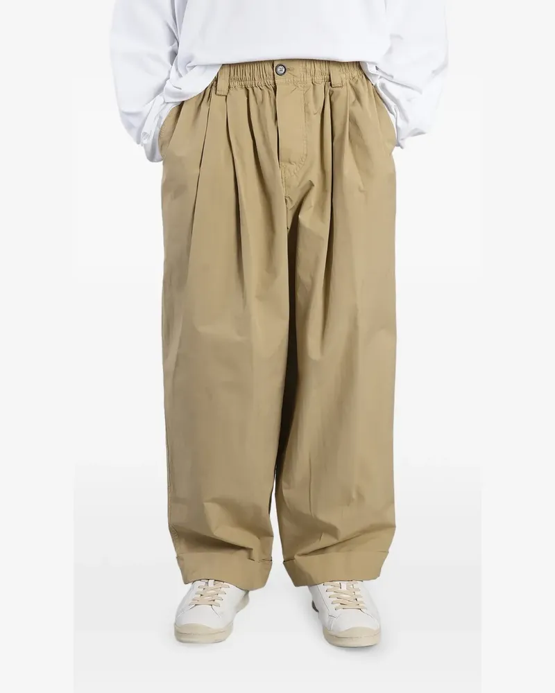 Marni Wide-Leg-Hose mit Bundfalten - Nude Nude