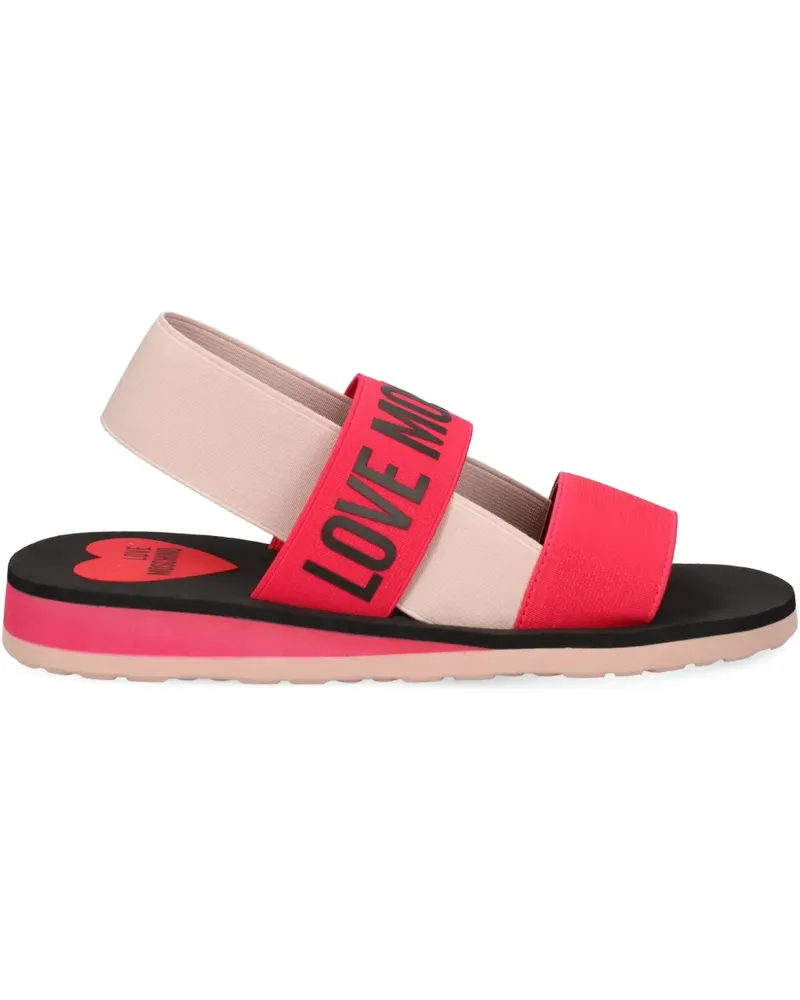 Moschino Sandalen mit Logo-Print - Rosa Rosa