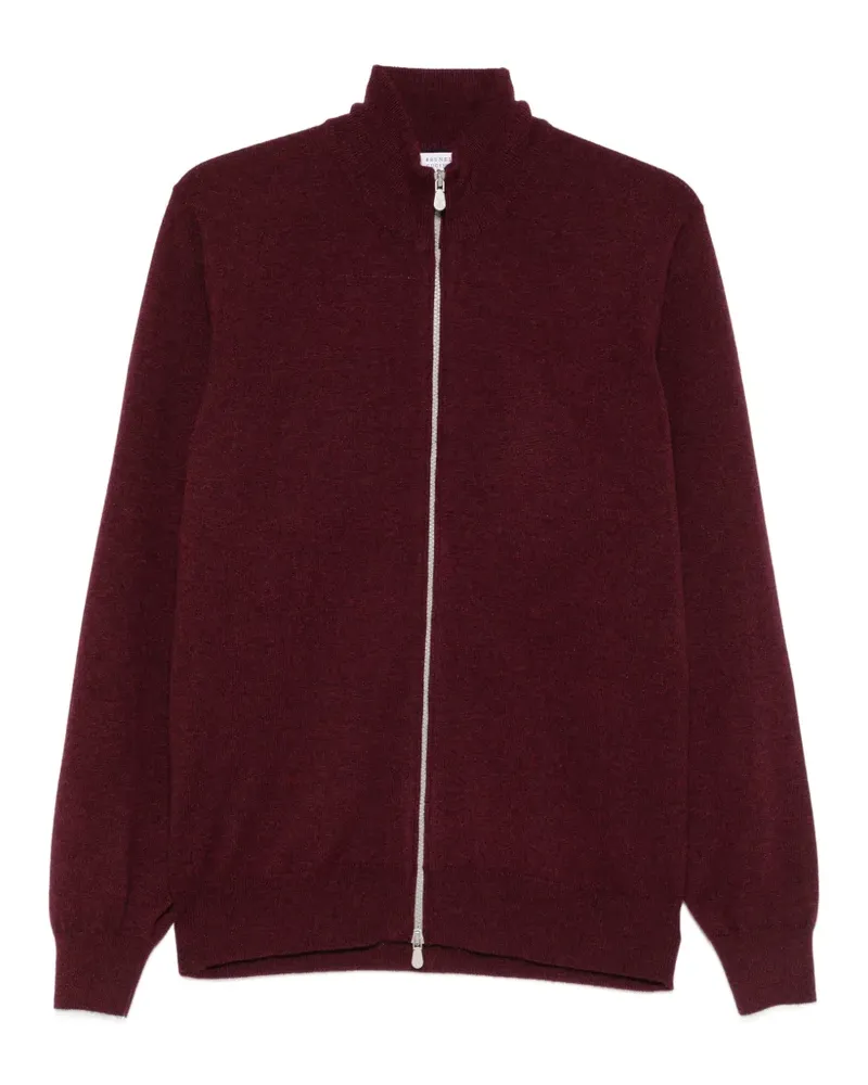 Brunello Cucinelli zip-up high-neck cardigan - Rot Rot