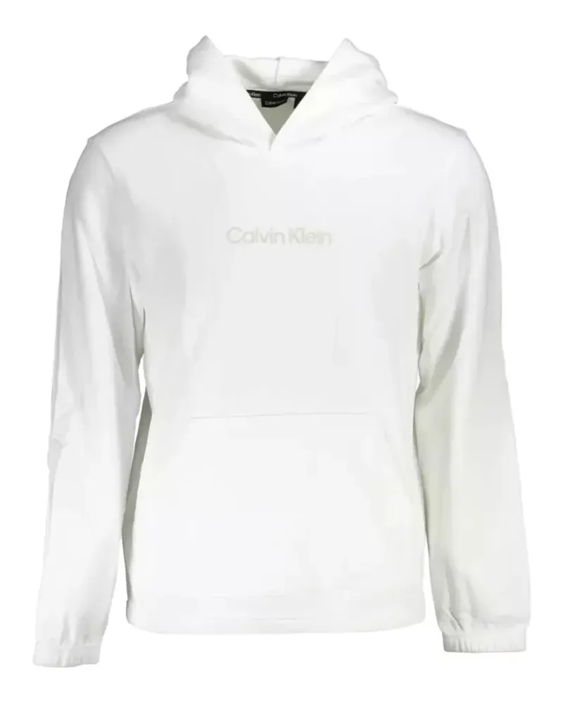 Calvin Klein logo-print cotton hoodie - Weiß Weiß