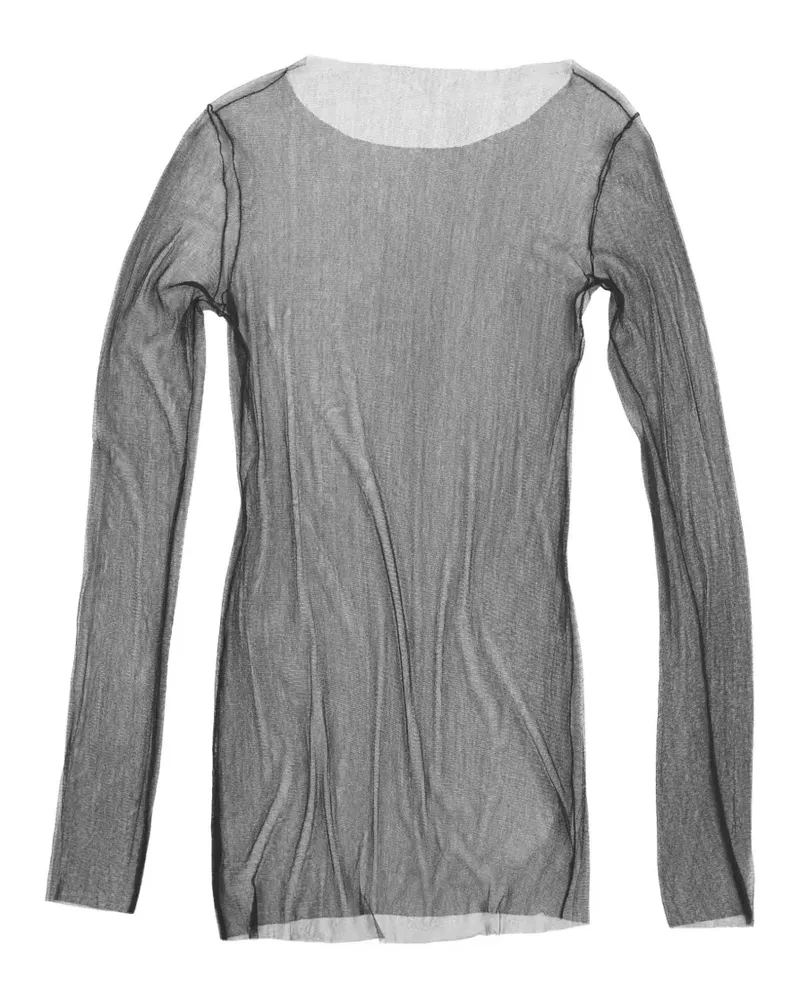 Cortana sheer long-sleeve top - Schwarz Schwarz