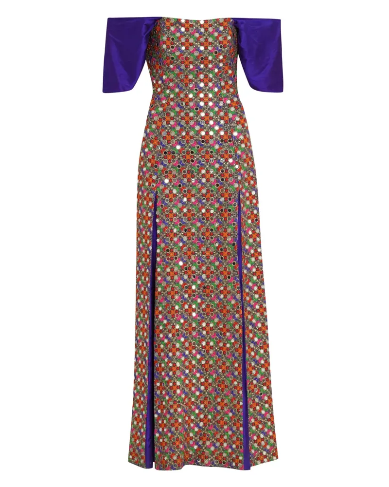 OLYMPIAH Carol Abendkleid mit Blumenstickerei - Violett Violett