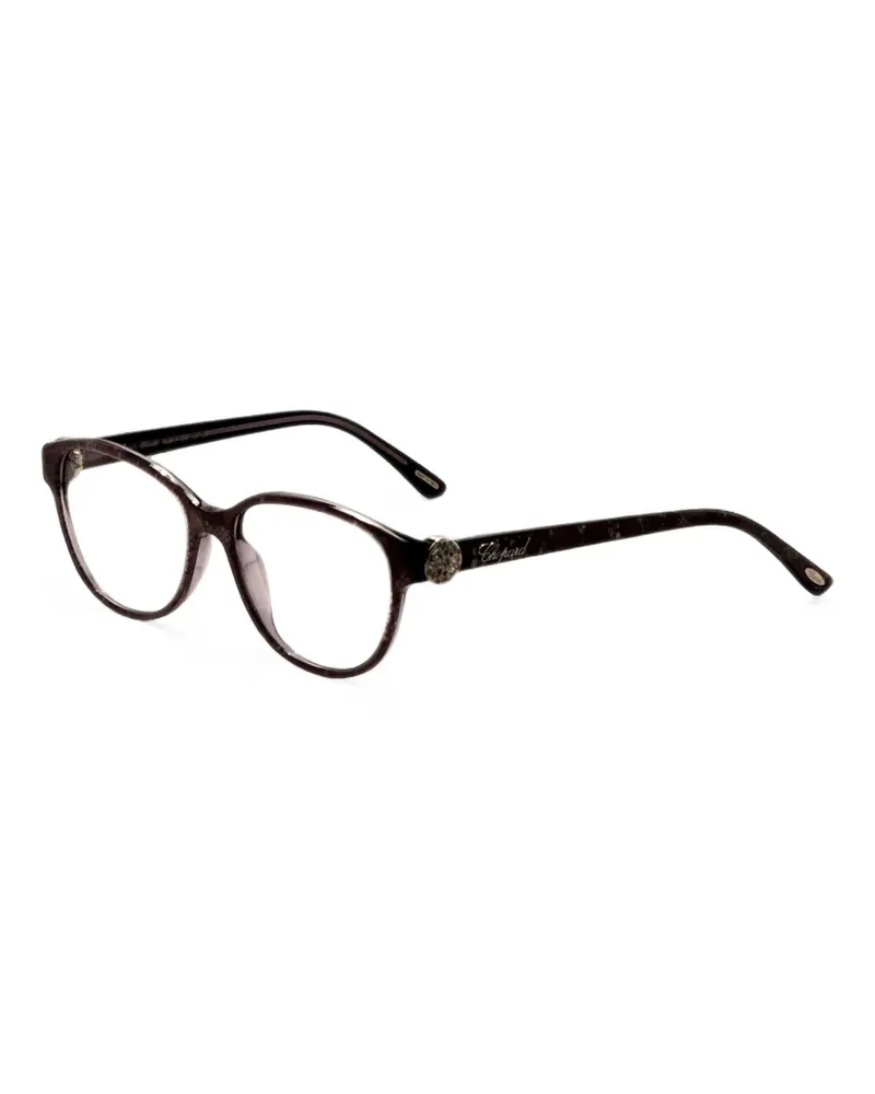 Chopard Lace geometric-frame glasses - Schwarz Schwarz