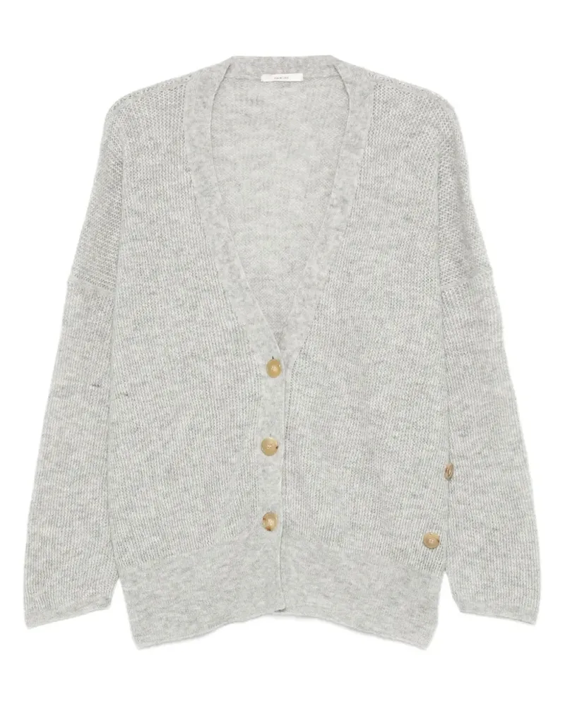 Haikure Gerippter Cardigan - Grau Grau