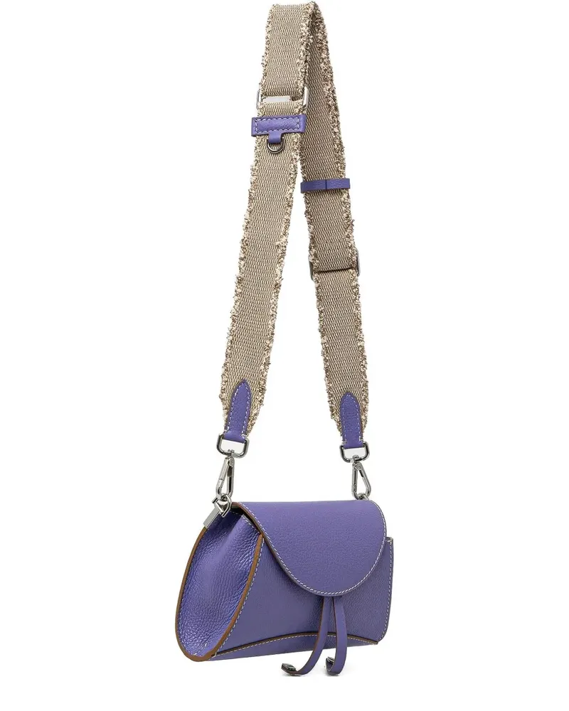Gianni Chiarini Umhängetasche mit ausgefranstem Riemen - Violett Violett