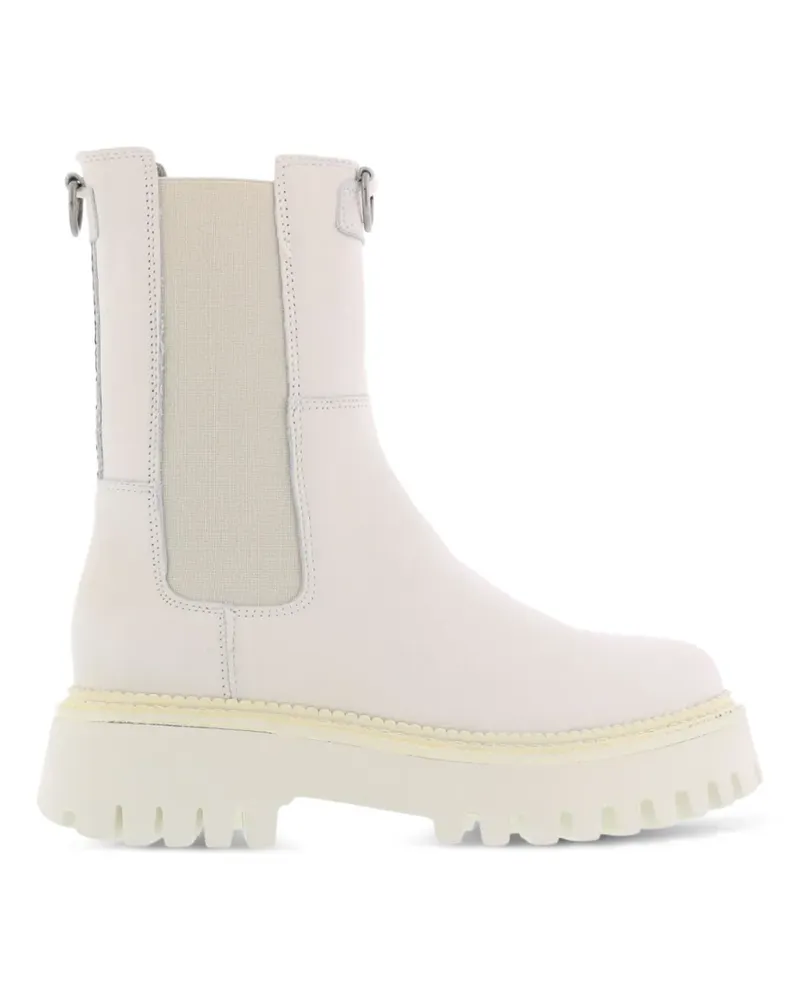 Bronx Chelsea-Boots mit elastischen Einsätzen und dicker Sohle - Weiß Weiß