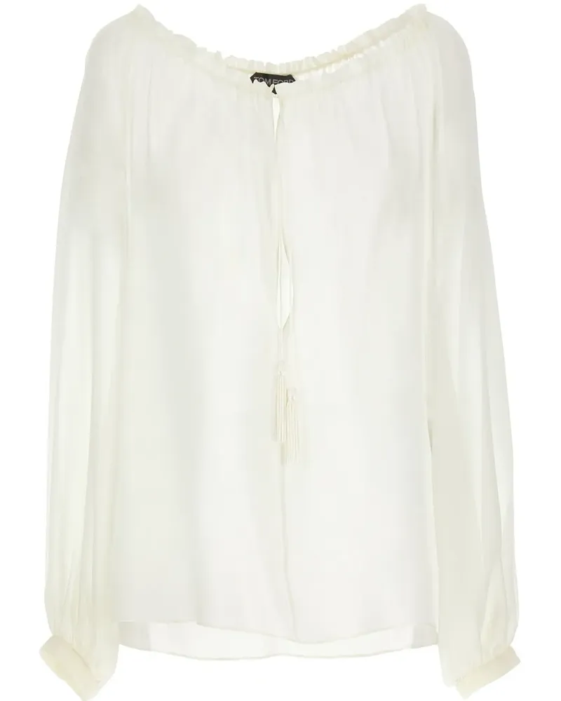 Tom Ford Bluse aus Seide - Weiß Weiß