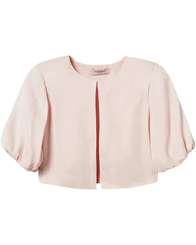 Twin-Set Jacke mit Logo-Schild - Rosa Rosa