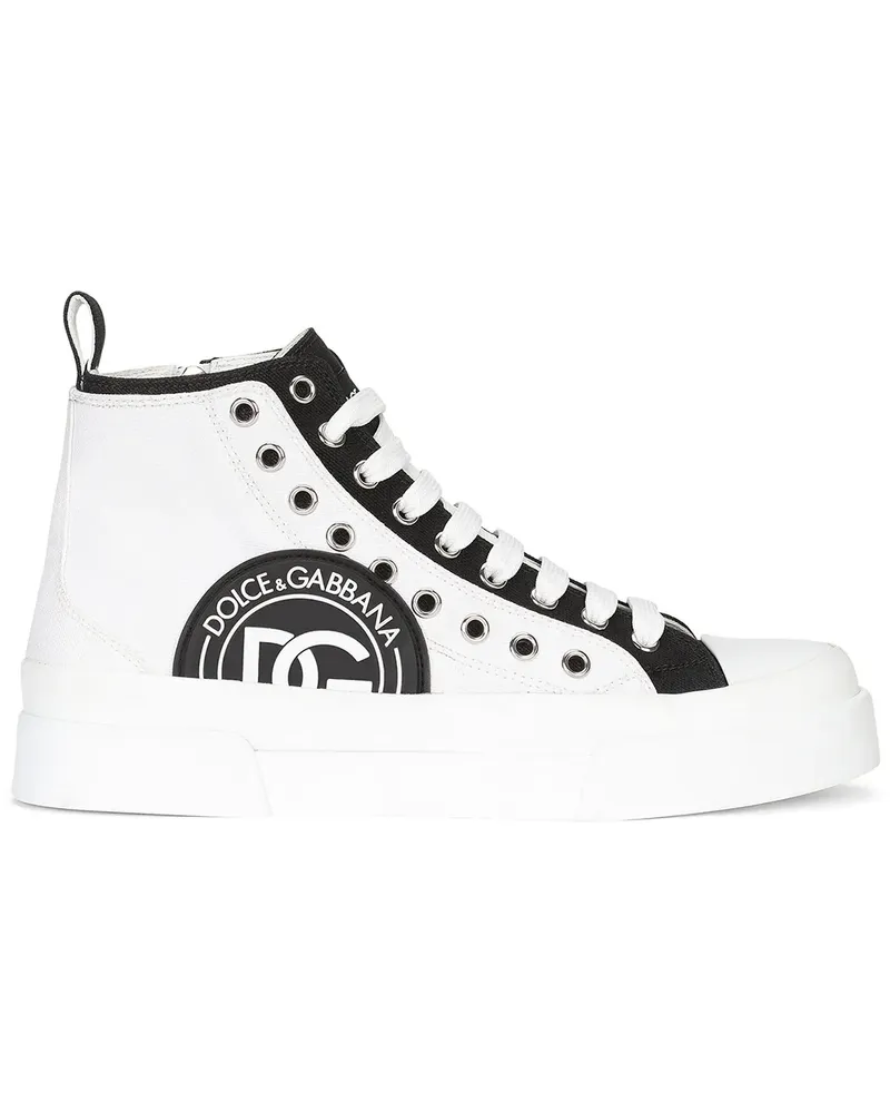 Dolce & Gabbana Zweifarbige Sneakers - Weiß Weiß
