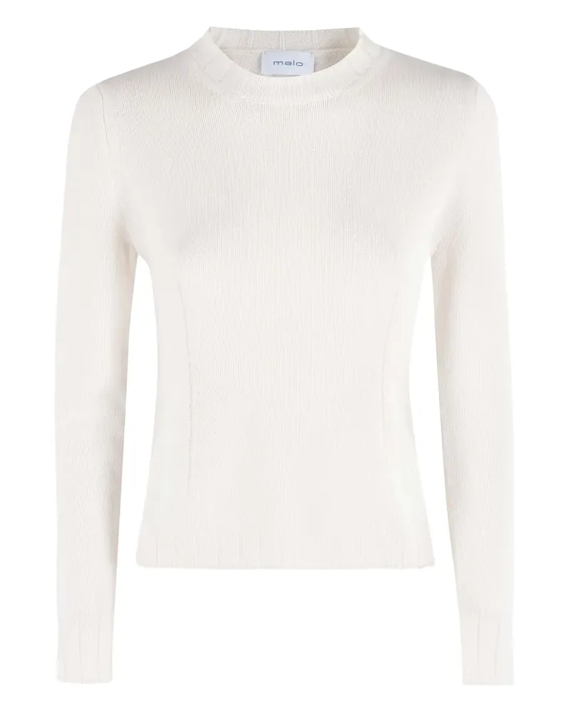 Malo Pullover mit Rundhalsausschnitt - Weiß Weiß