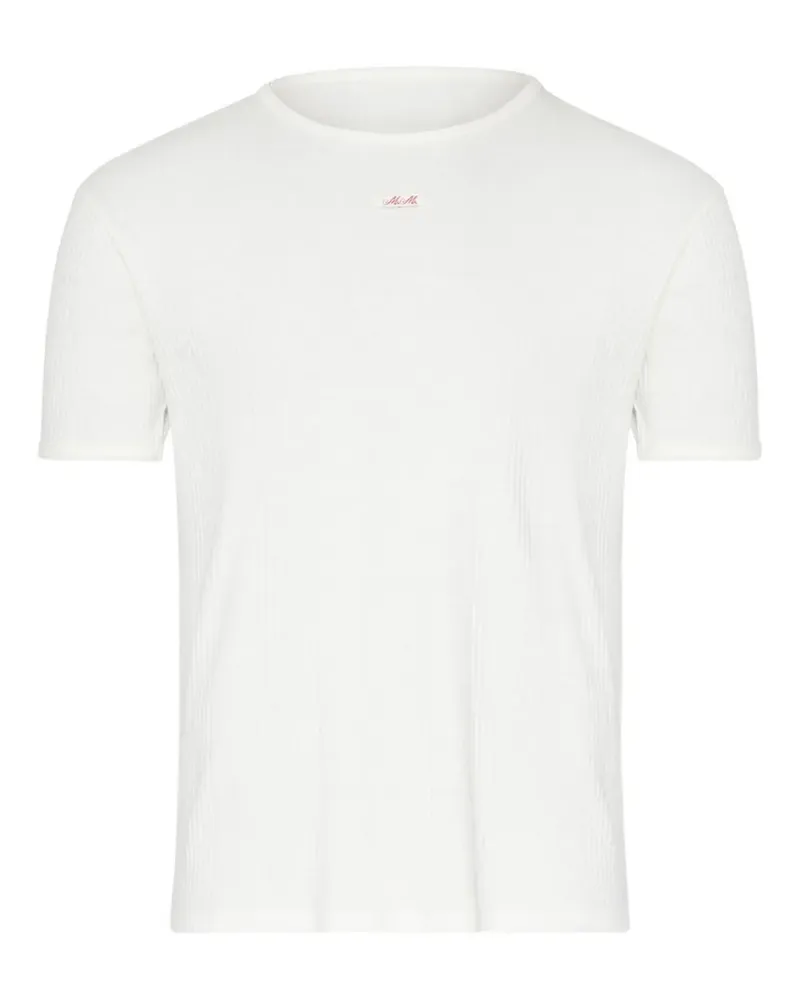 Maison Margiela Geripptes T-Shirt - Weiß Weiß