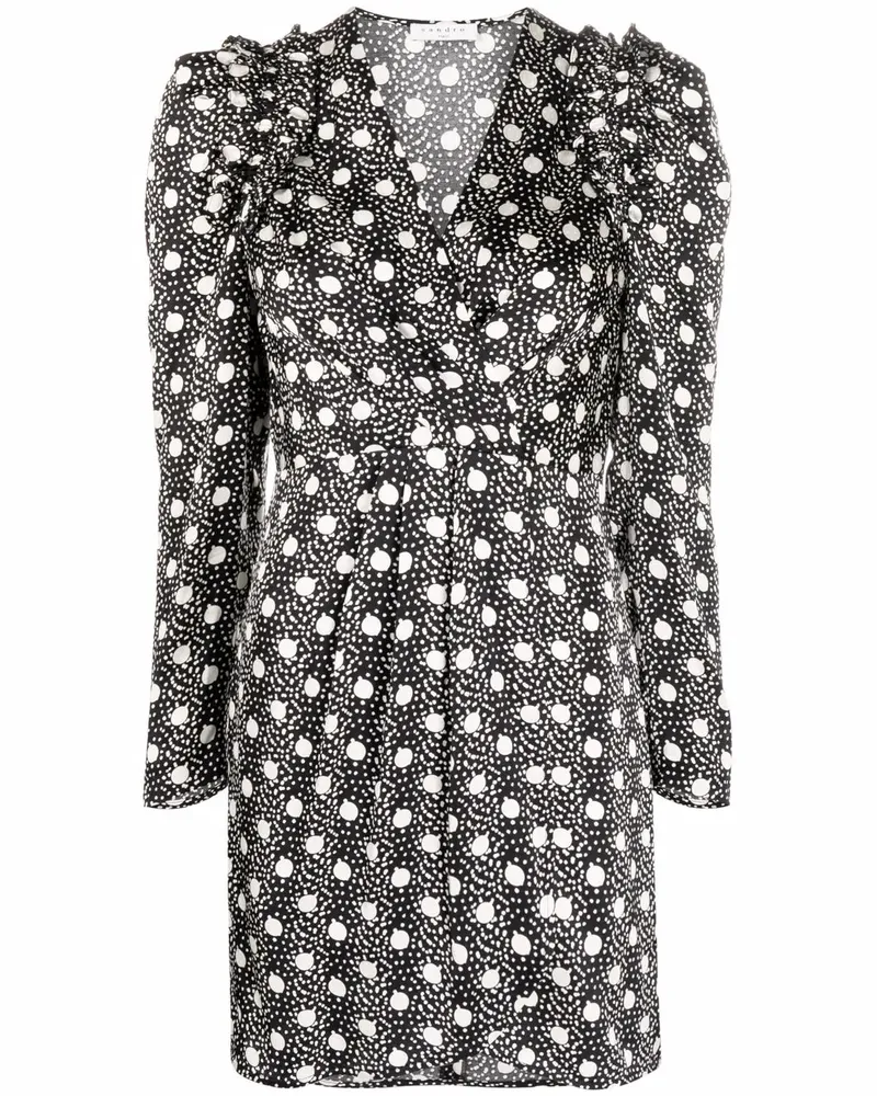 Sandro Kleid mit Polka Dots - Schwarz Schwarz