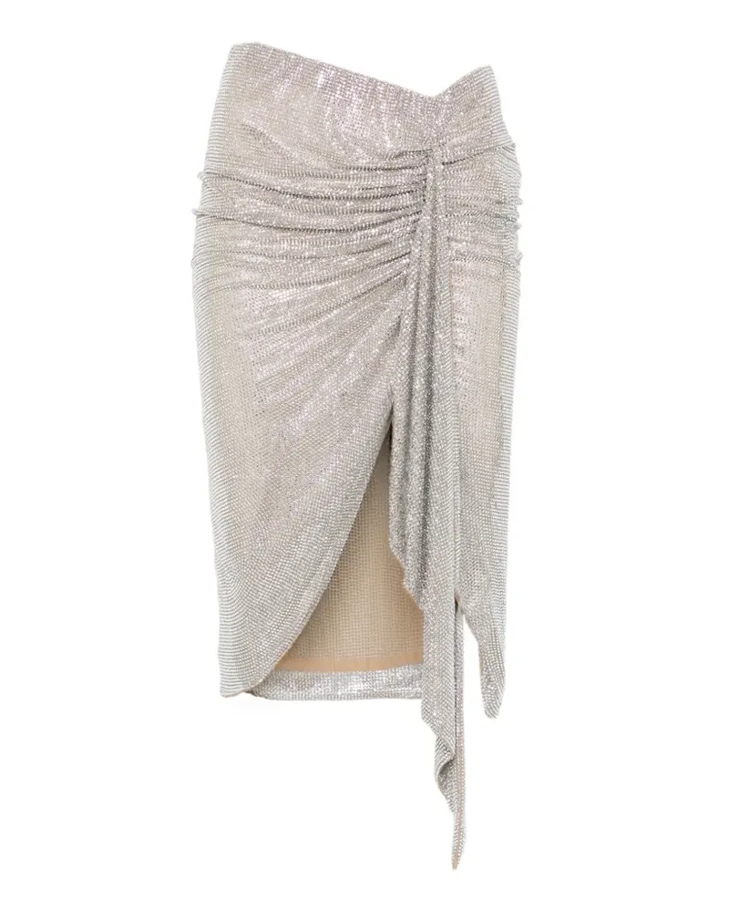 Giuseppe di Morabito draped slit midi skirt - Silber Silber