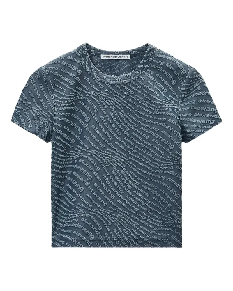 Alexander Wang T-Shirt mit Jacquard-Logo - Grau Grau
