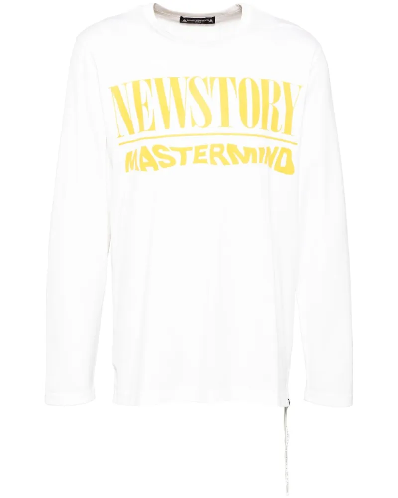 Mastermind World Langarmshirt mit Logo-Print - Weiß Weiß