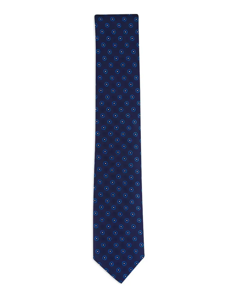 Canali floral-jacquard silk tie - Blau Blau