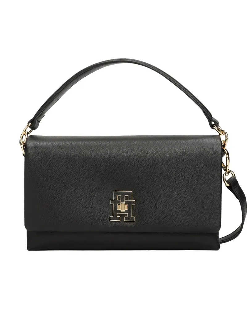 Tommy Hilfiger Shopper mit Logo-Schild - Schwarz Schwarz