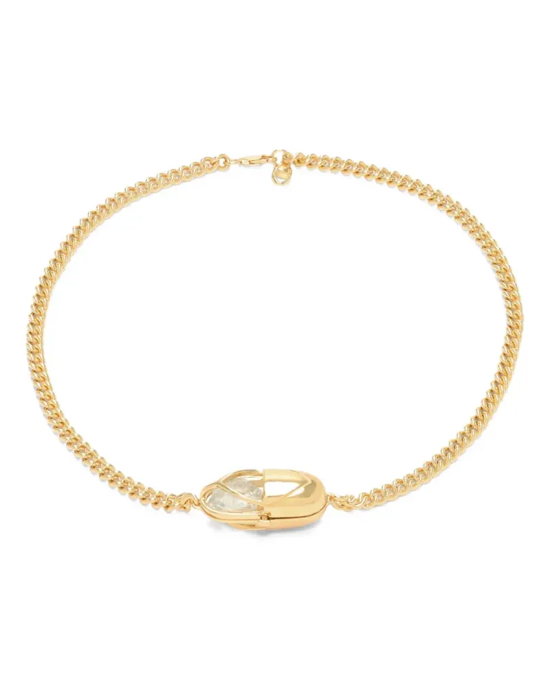 CAPSULE ELEVEN Capsule Crystal green amethyst necklace - Gold Gold