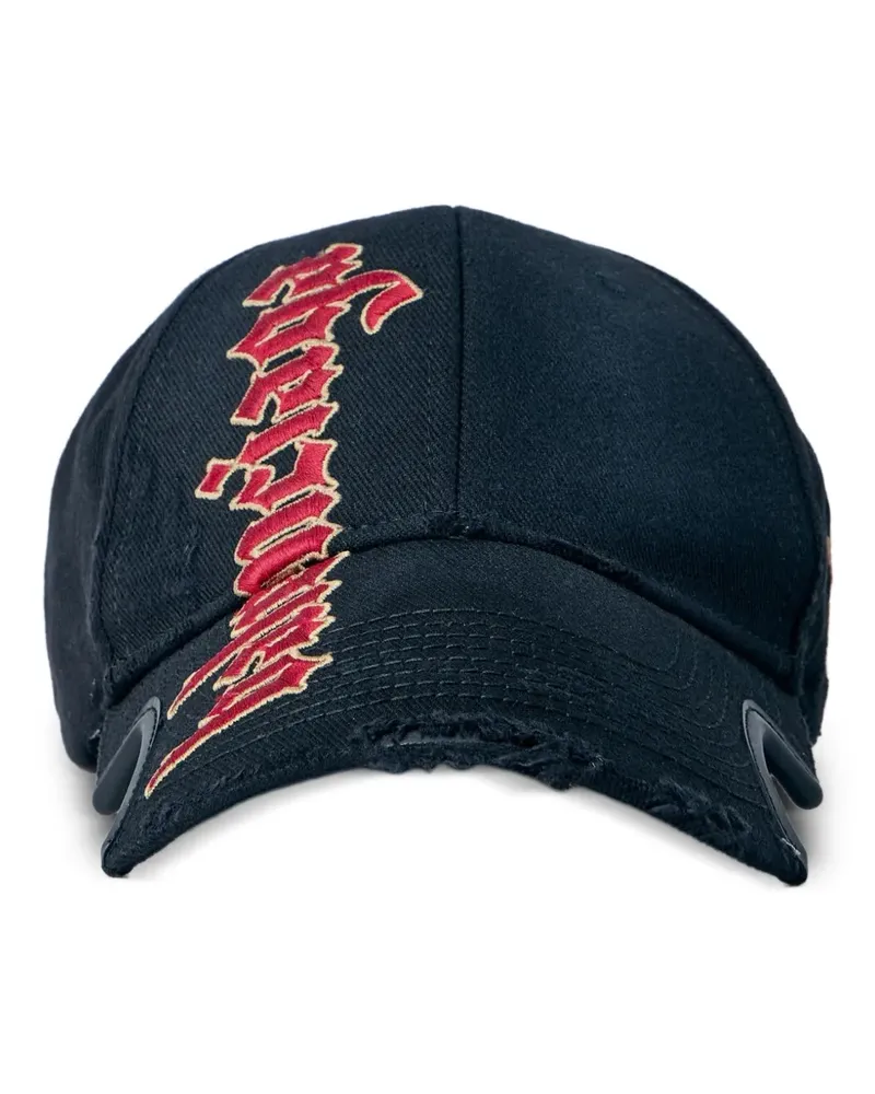 Balenciaga embroidered-logo cap - Schwarz Schwarz
