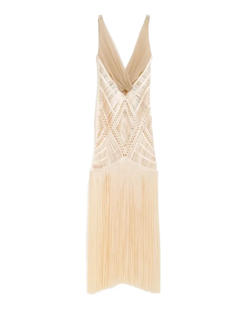 ATTICO Midikleid aus Elfenbeinfarben - Nude Nude