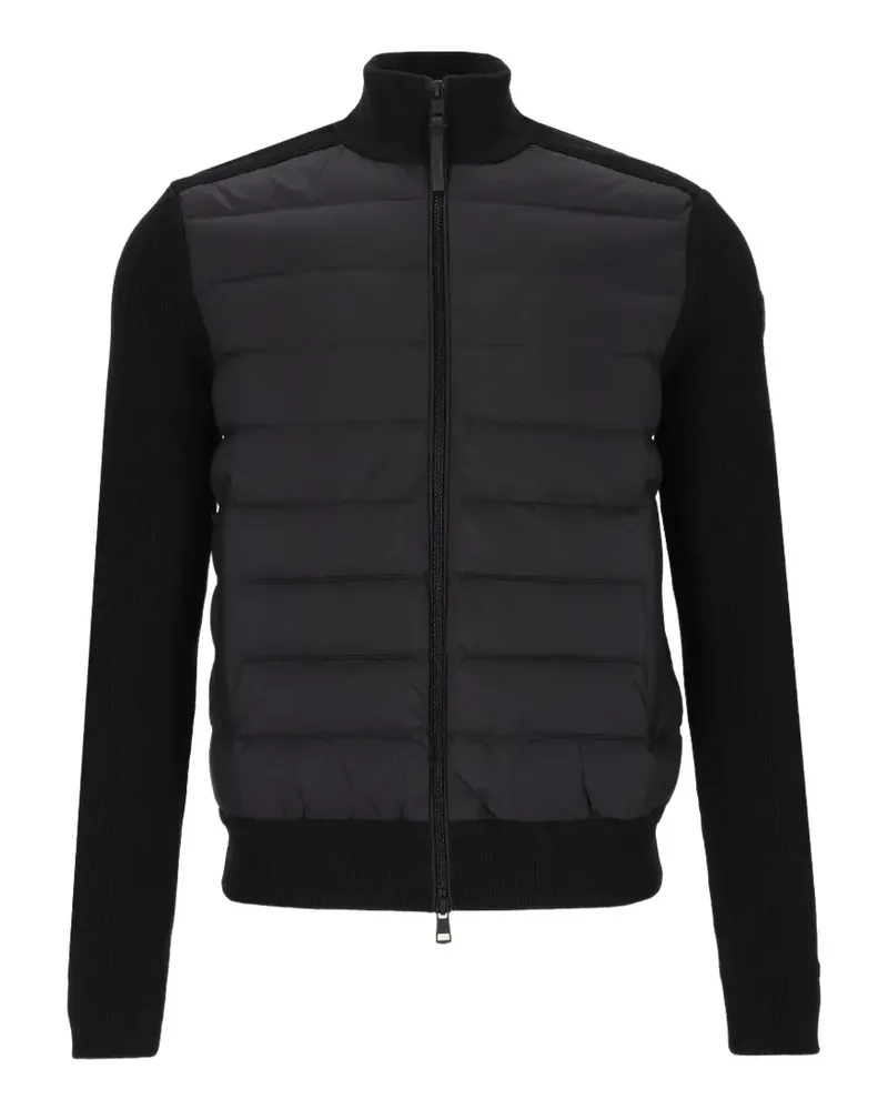 Moncler quilted panelled cardigan - Schwarz Schwarz
