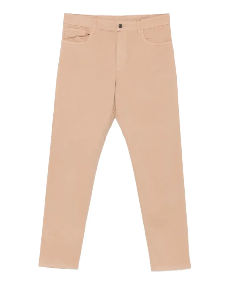 Canali Gerade Hose im Five-Pocket-Design - Nude Nude