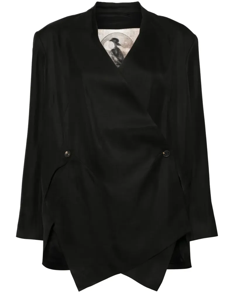 Ziggy Chen Asymmetrischer Blazer - Schwarz Schwarz