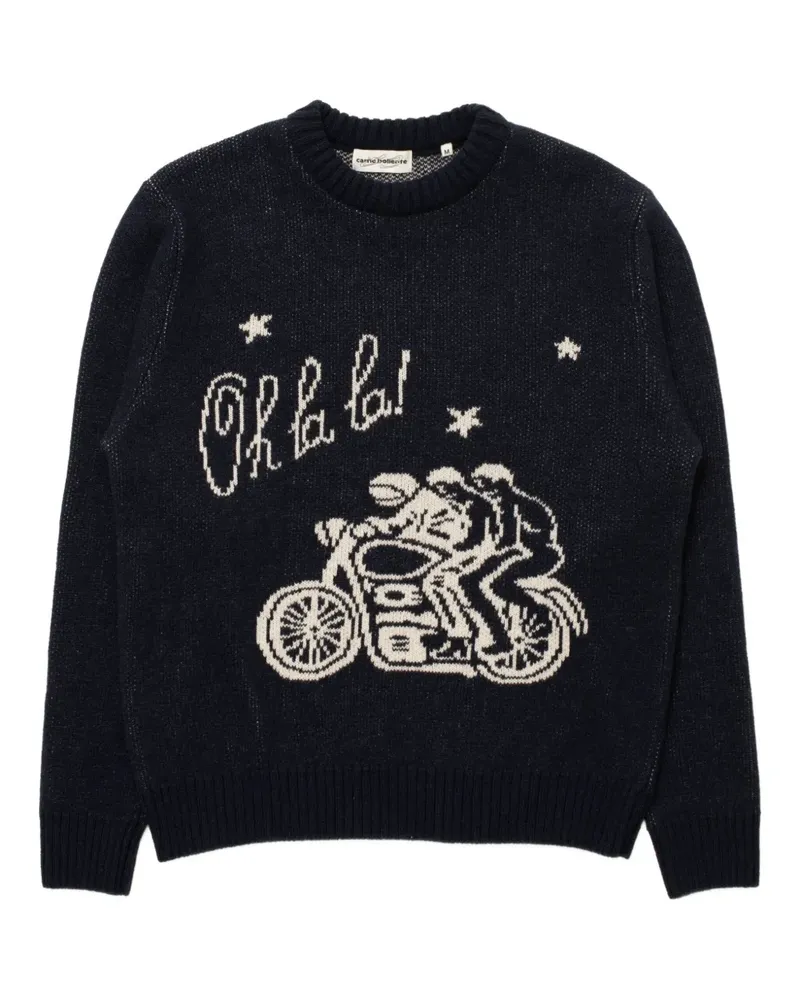 Carne Bollente Ménage à Trois Oh La La graphic sweater - Blau Blau