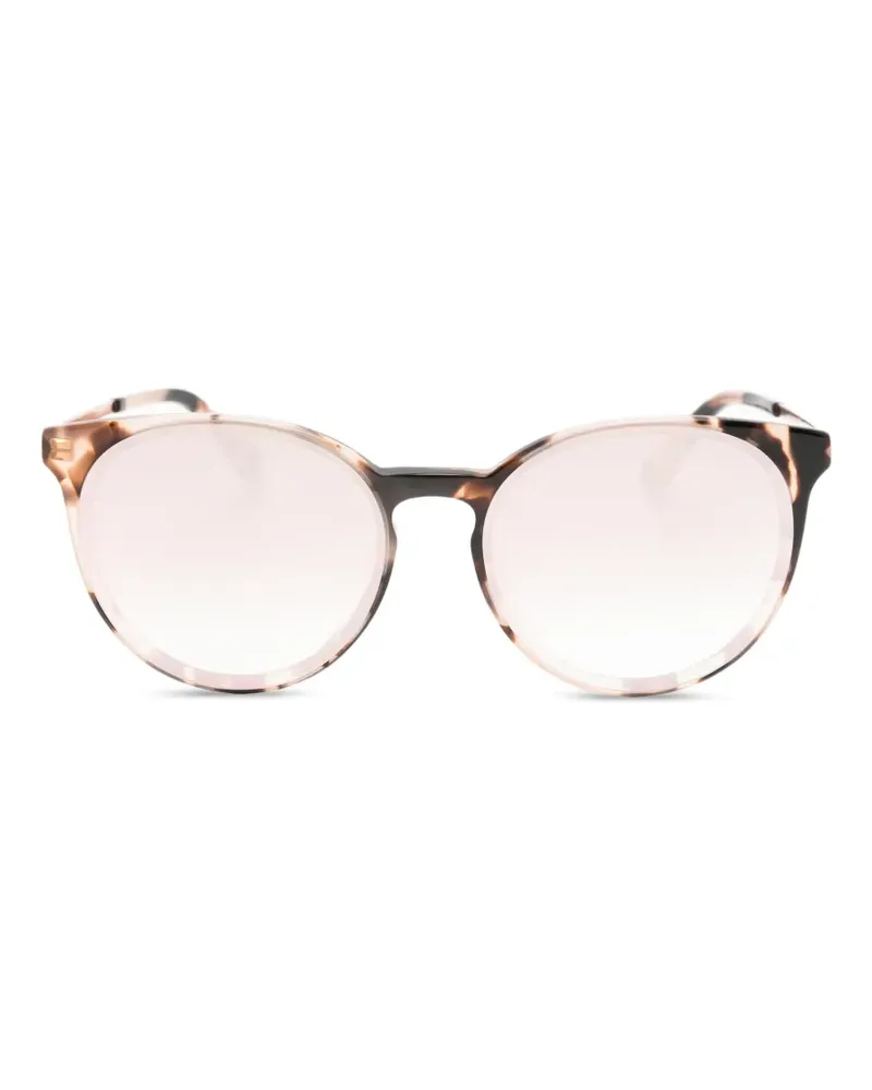 Alexander McQueen Runde Sonnenbrille in Schildpattoptik - Braun Braun