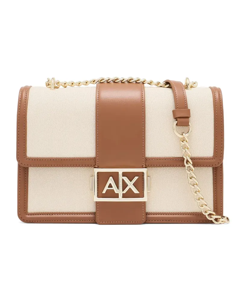 Armani Exchange logo-buckle cross body bag - Nude Nude