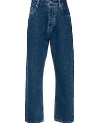 Studio Nicholson Tief sitzende Straight-Leg-Jeans Blau