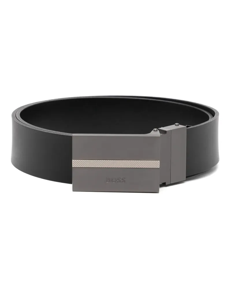 HUGO BOSS Wendbarer Gürtel mit graviertem Logo - Schwarz Schwarz