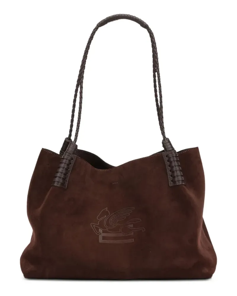 Etro Kleine Schultertasche aus Wildleder - Braun Braun
