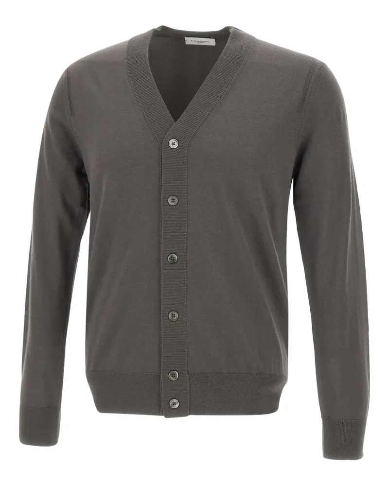 Paolo Pecora Milano Cardigan mit V-Ausschnitt - Grau Grau