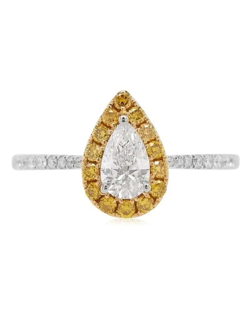 HYT Jewelry 18kt Weißgoldring mit Diamanten - Silber Silber