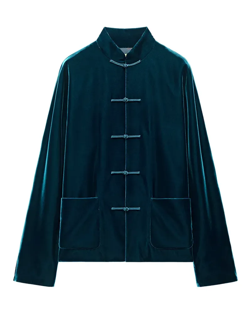 Shanghai Tang Tang Samtjacke - Grün Grün