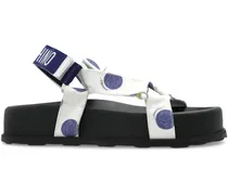Sandalen mit Punkte-Print - Weiß
