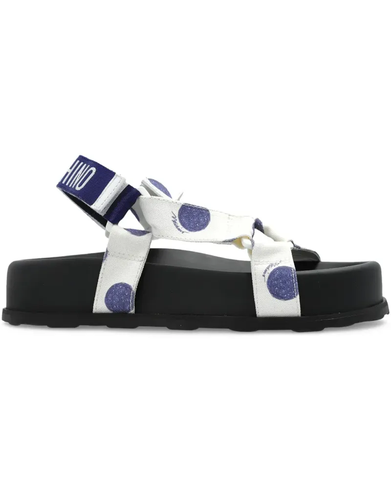 Moschino Sandalen mit Punkte-Print - Weiß Weiß